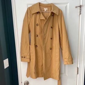 J Crew trench coat size 8